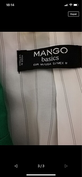 m Beden Mango blazer ceket