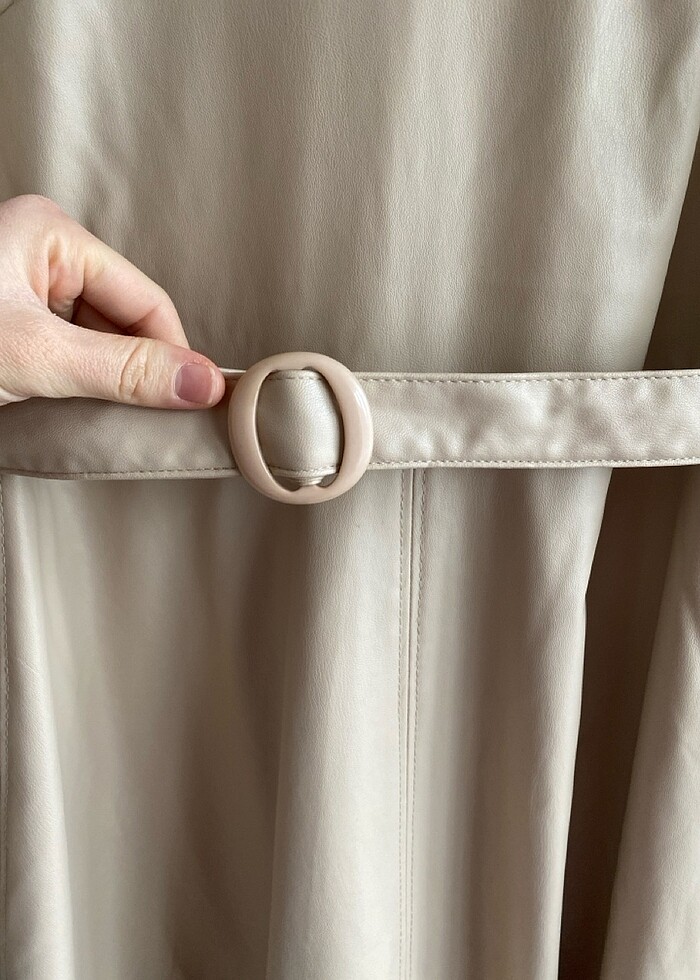 Suni deri elbise - Görsel 3