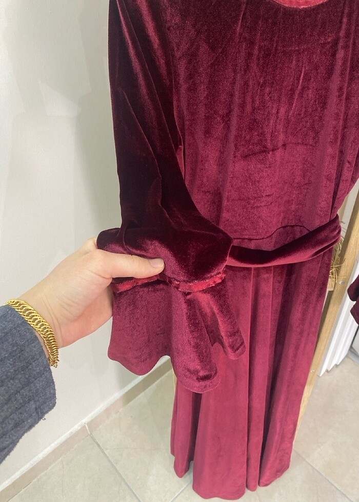 Kadife elbise - Görsel 2