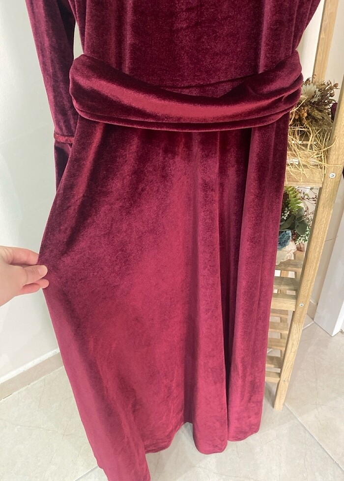 Kadife elbise - Görsel 5