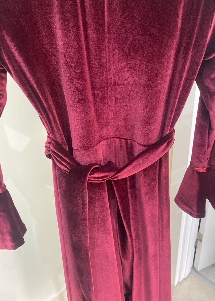 Kadife elbise - Görsel 4