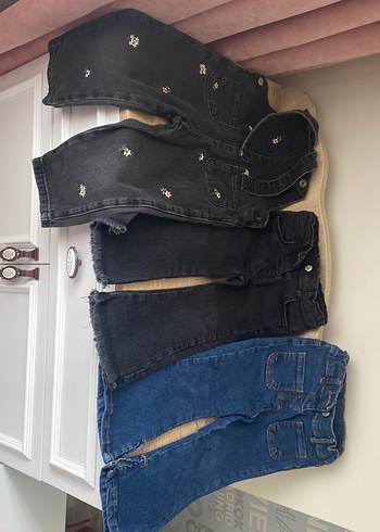 Nakışlı Siyah Kız Kot Tulum - Görsel 2