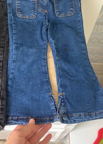 Nakışlı Siyah Kız Kot Tulum - Görsel 6