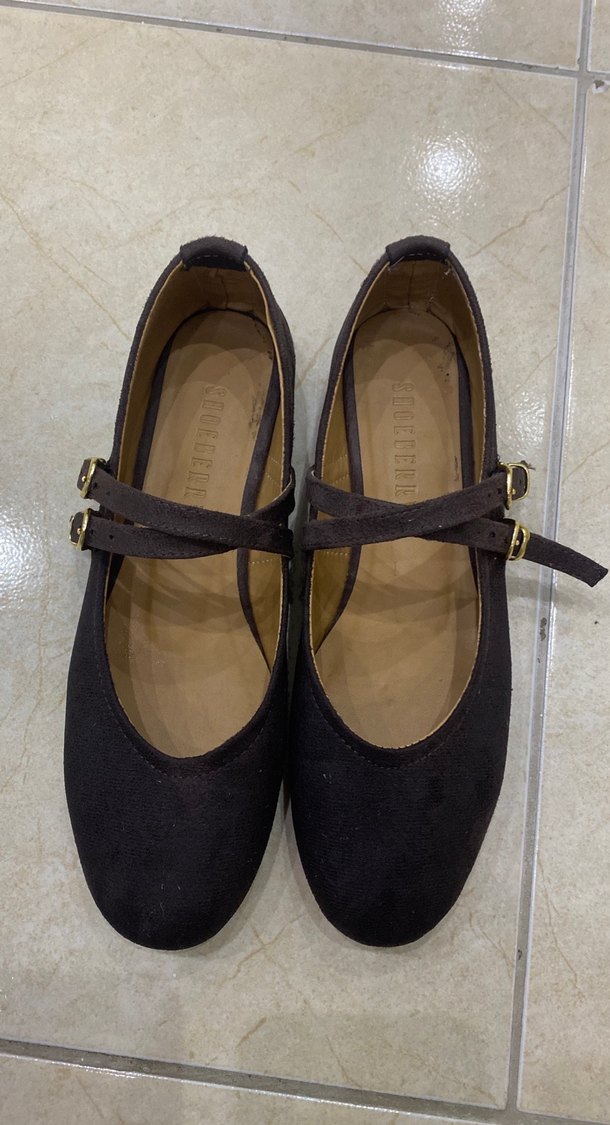 Kahverengi Süet Tokalı Kadın Babet - Görsel 4