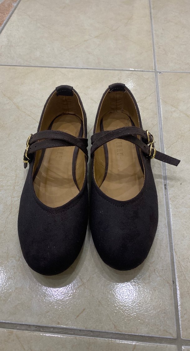 Kahverengi Süet Tokalı Kadın Babet - Görsel 2