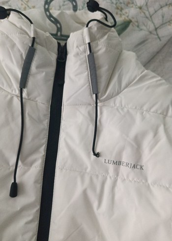 Beyaz Kadın Kışlık Mont, Fermuarlı - Görsel 2