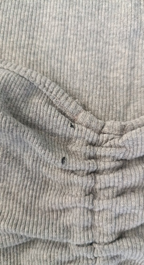 Gri Kadın uzun  Kollu Büzgülü Bluz - Görsel 3