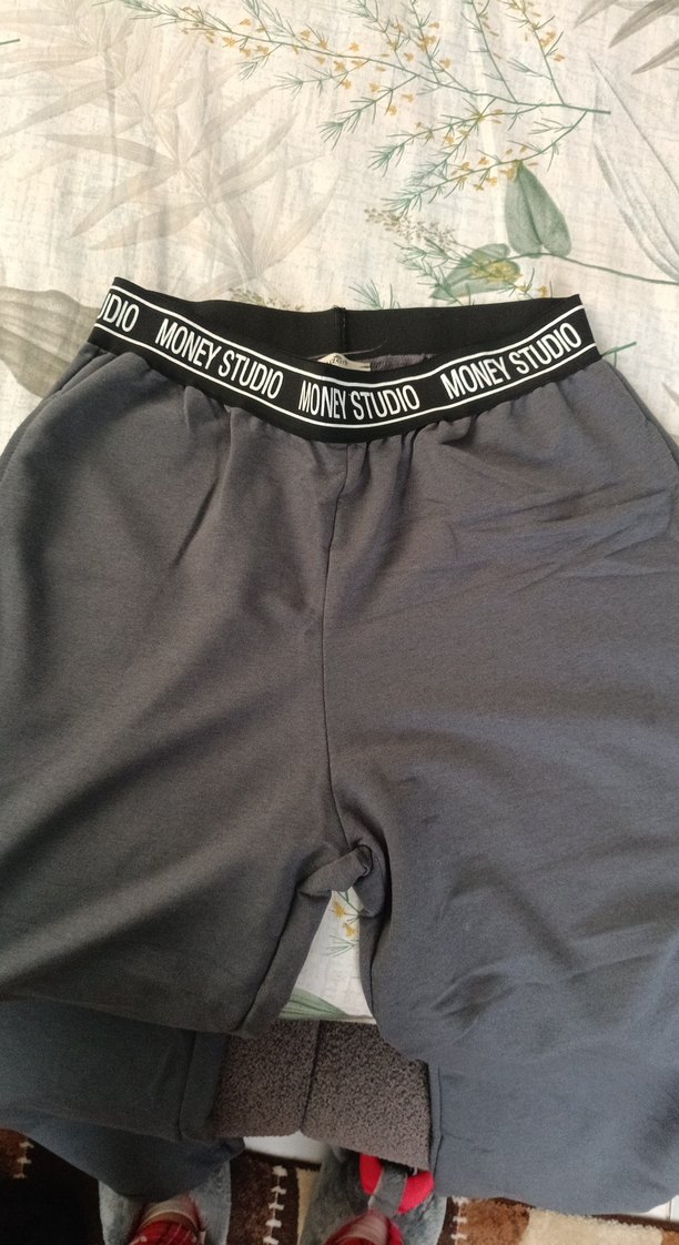 Gri Rahat Kesim Kadın Kumaş Pantolon - Görsel 2