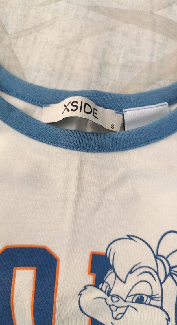 Kız Çocuk Beyaz Dantel Detaylı Baskılı Tişört - Görsel 2