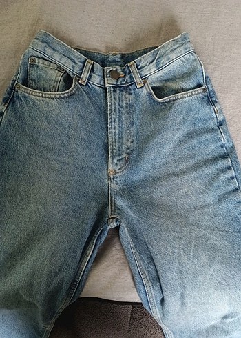 Rahat Kesim Midi Mavi Denim Kadın Jean - Görsel 2