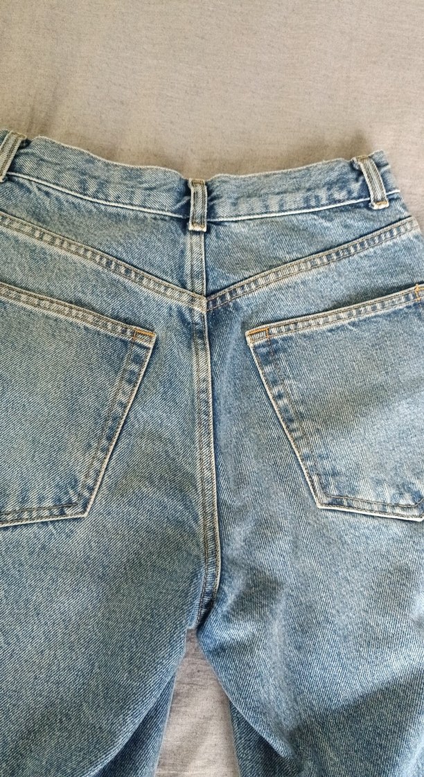 Rahat Kesim Midi Mavi Denim Kadın Jean - Görsel 3