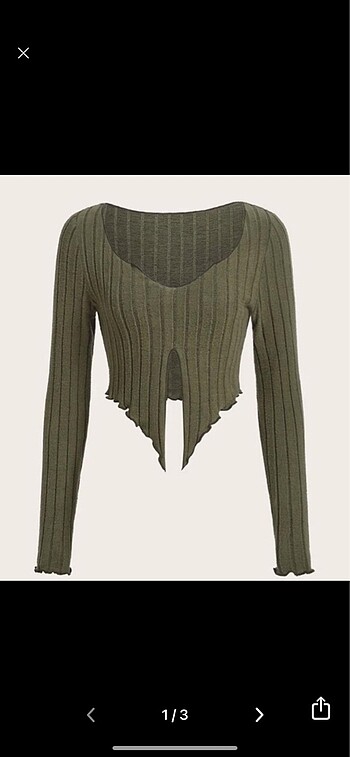 Shein Y2k uzun kollu crop