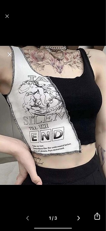 Y2k askılı crop
