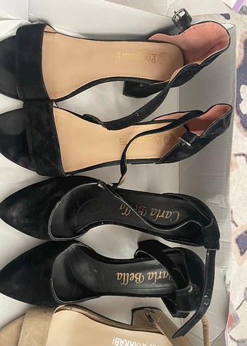 37 Beden Siyah Tokalı Stiletto Topuklu Kadın Ayakkabı