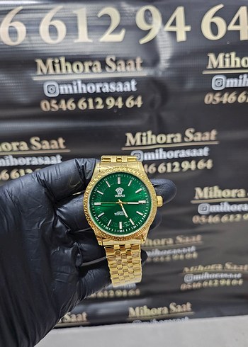 Versace Yesil Kadranli Altin Tonlu Siklik