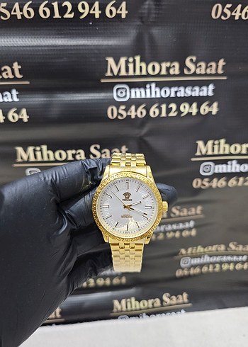 Versace Altin Tonlu Klasik Erkek Kol Saati
