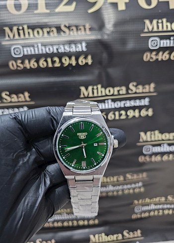 Seiko Yesil Kadranli Celik Kol Saati