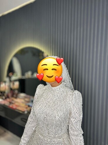 Tesettürlü iki parçalı gelinlik - Görsel 5