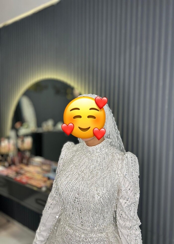 Tesettürlü iki parçalı gelinlik - Görsel 5