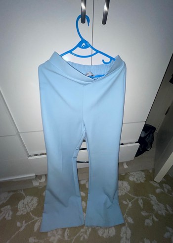 Mavi ahel tasarım takımı ceket ve pantalon - Görsel 4