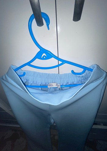 Mavi ahel tasarım takımı ceket ve pantalon - Görsel 3