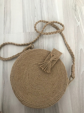 s Beden camel Renk Hasır Çanta