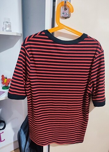Kadın t-shirt çizgili 