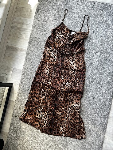 ipekyol ipekyol leopar elbise