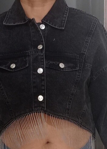 Crop ceket