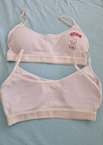 Beyaz yarım pamuk büstiyer - Görsel 2