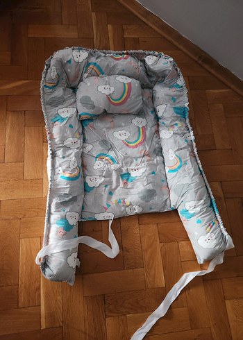 Gri Bulut Desenli Babynest - Görsel 4