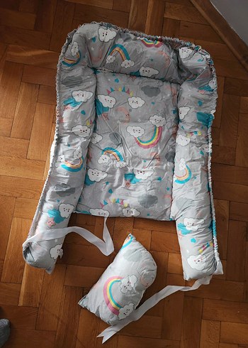 Gri Bulut Desenli Babynest - Görsel 5