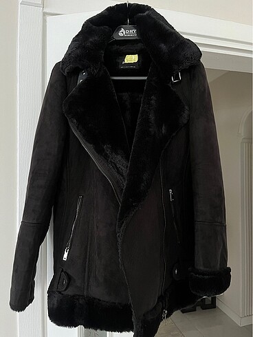 Stradivarius Biker Kürk detaylı mont