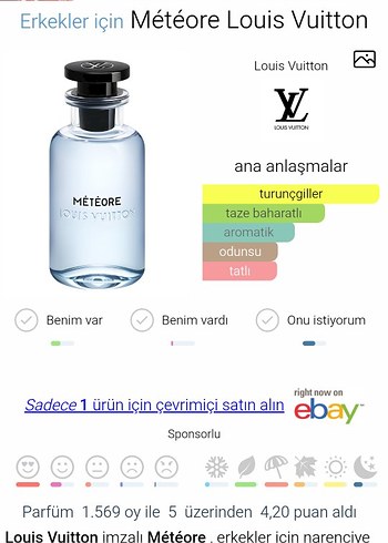 lous Vuitton meteore muadil parfüm