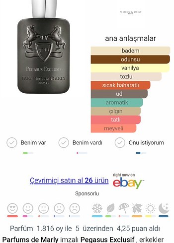 Parfums de Marly Pegasus Exclusif muadil parfüm