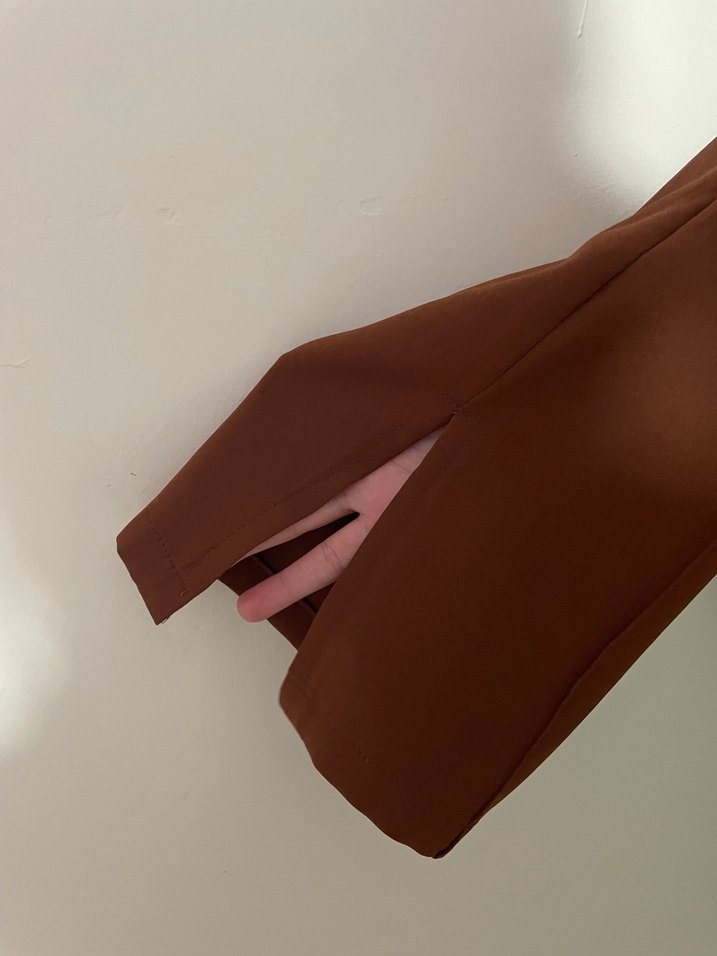 Kahverengi Kadın Kemerli Rahat Pantolon - Görsel 2