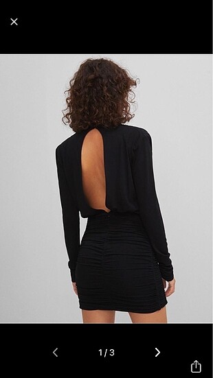 Bershka büzgülü mini elbise