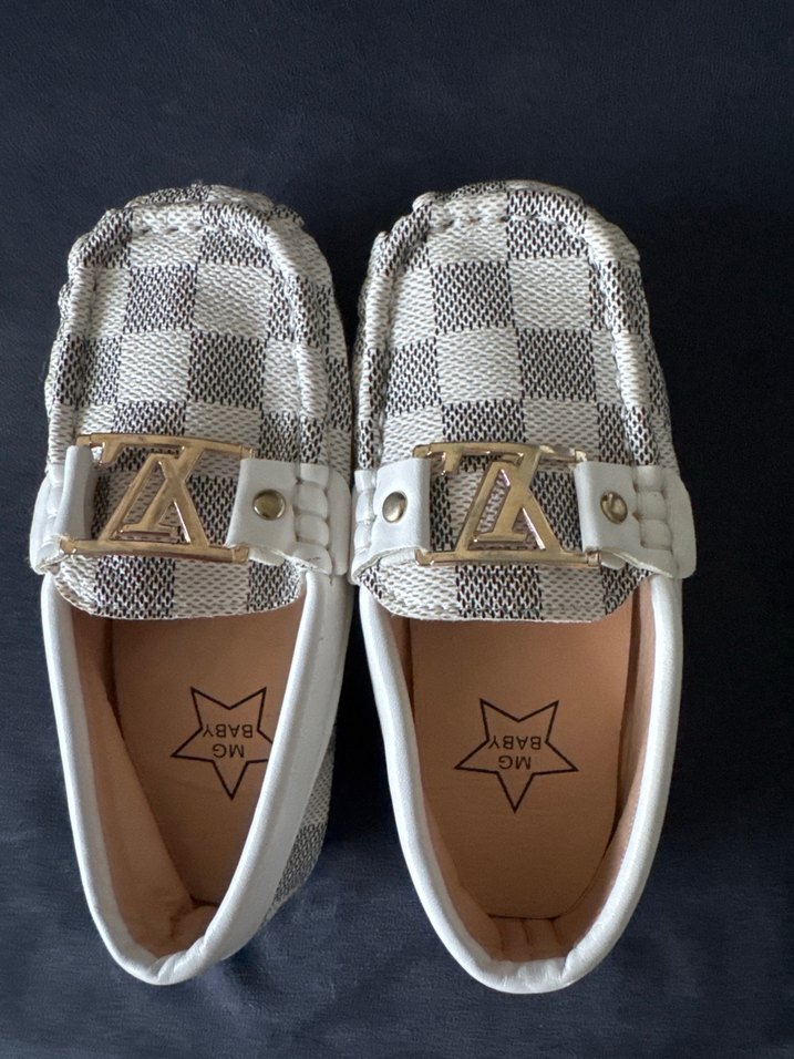 Erkek Çocuk Beyaz Kareli Loafer Ayakkabı - Görsel 5