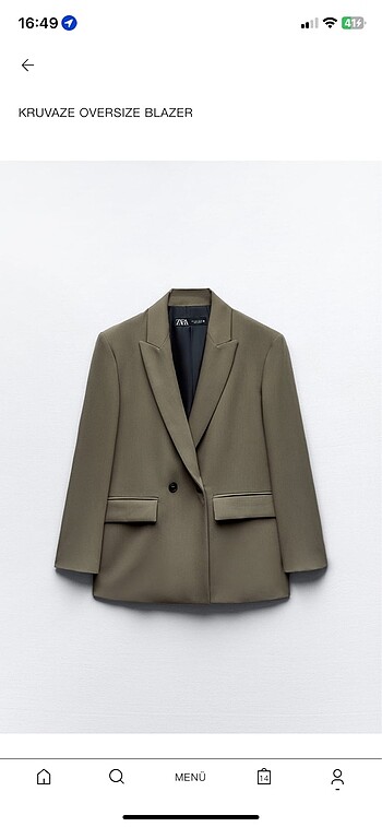 xs Beden Zara ceket