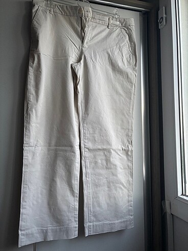 Gap Spor Kumaş Beyaz Pantolon