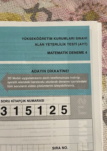 Beden AYT Matematik Simülasyon Denemeleri 10'lu
