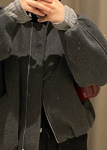Zara Zara Gri Bomber Ceket