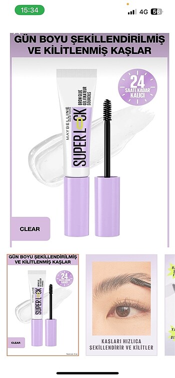 Maybelline kaş jeli
