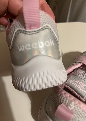 21 Beden pembe Renk Kız Çocuk Pembe Gri Cırt Cırtlı Spor Ayakkabı