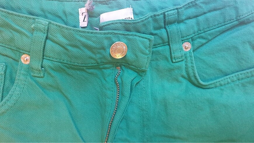 s Beden Yeşil kot pantalon