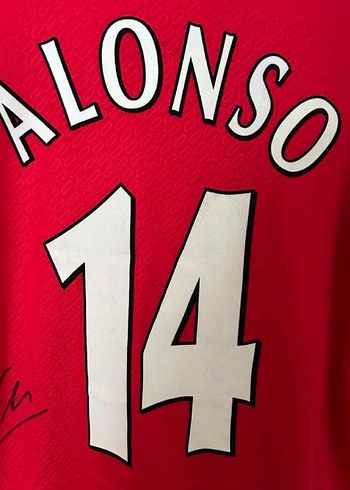 Xabi Alonso Islak İmzalı UCL Final Forması Liverpool - Görsel 3