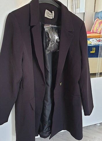 46 Beden siyah Renk kadin siyah blazer ceket