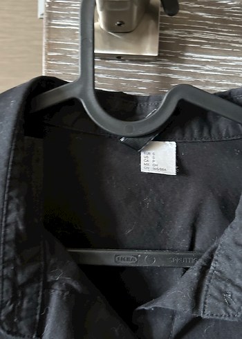 H&M hm crop siyah gomlek