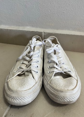 Converse Beyaz Kadın Minimalist Spor Ayakkabı - Görsel 3