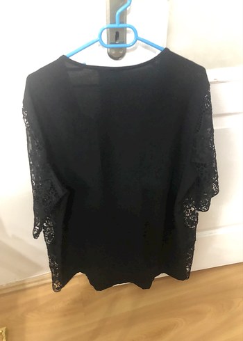 Dantel Detaylı Siyah Goth Bluz - Görsel 6